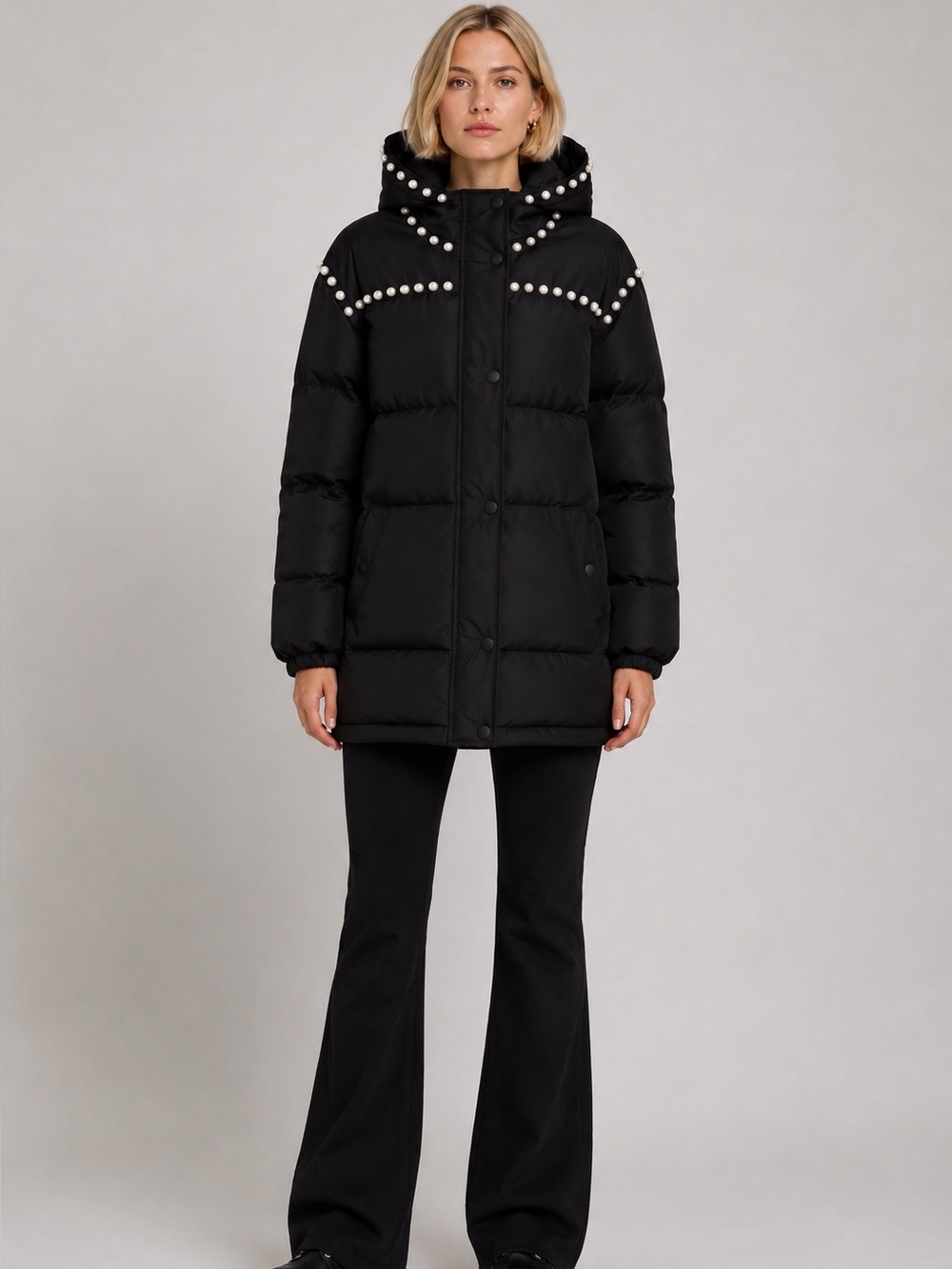 Moschino Embellished Quilted Shell Coat Quiet Luxury Old Money Preppy